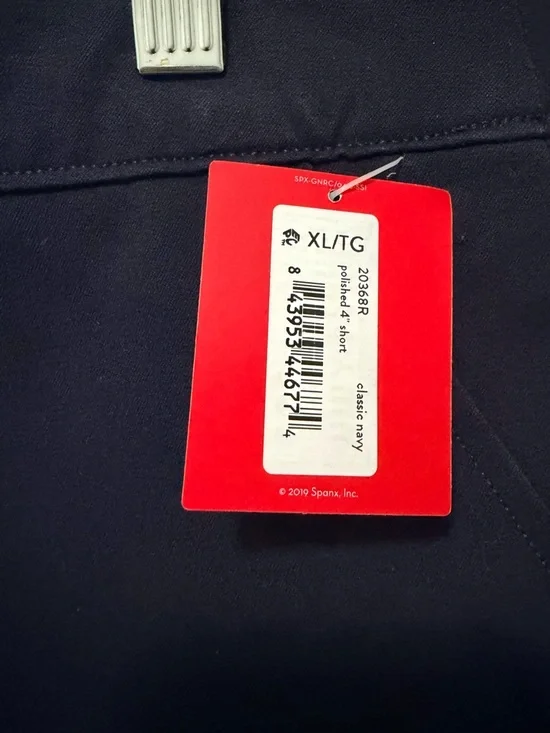 Spanx Polished 4” Shorts Classic Navy XL NWT - Picture 7 of 8